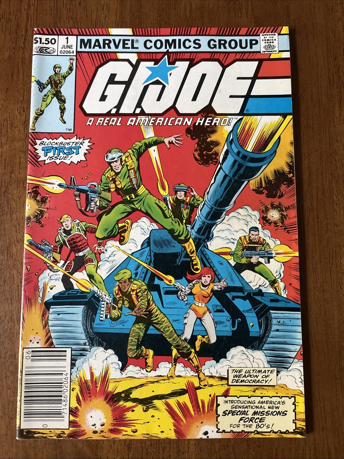 G.I. Joe A Real American Hero (1982) #1 Newsstand Marvel 1982 1st Snake Eyes