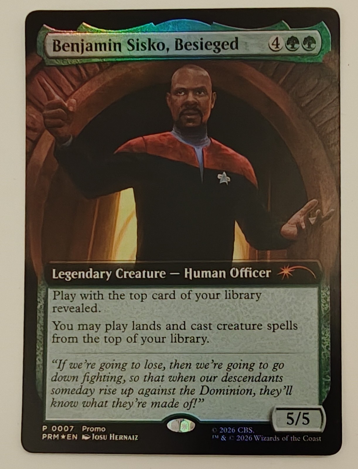 MTG Benjamin Sisko, Defeated - Promo Card Star Trek Day (60th) Exclusive P 0007