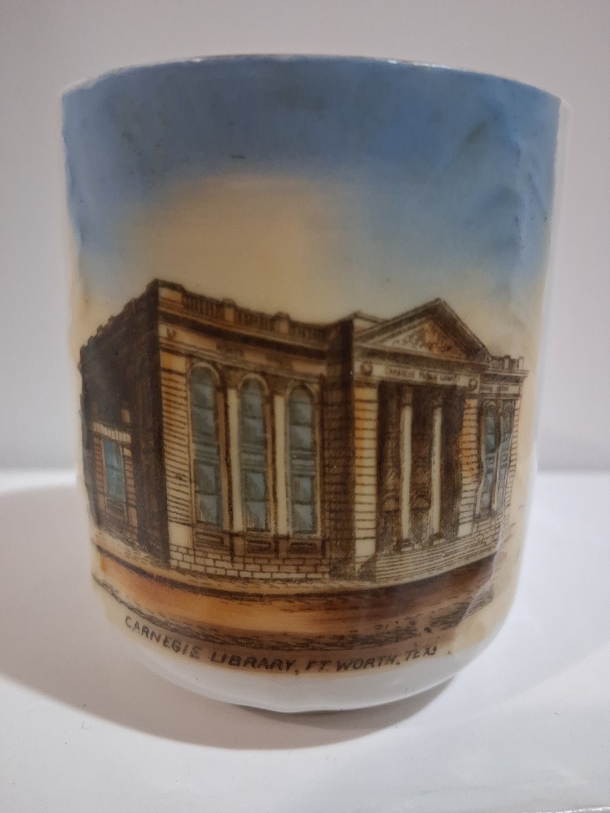 Antique BRC Rosenthal Bavaria Porcelain Cup Mug Carnegie Library Fort Worth... Antique BRC Rosenthal Bavaria Porcelain Cup Mug Carnegie Library Fort Worth...