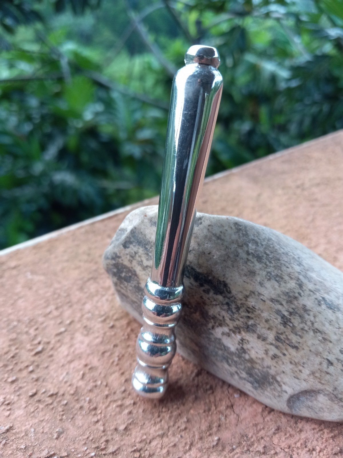 Early 20th Century Silver Plated Brass Custom Tobacco Pipe Tamper