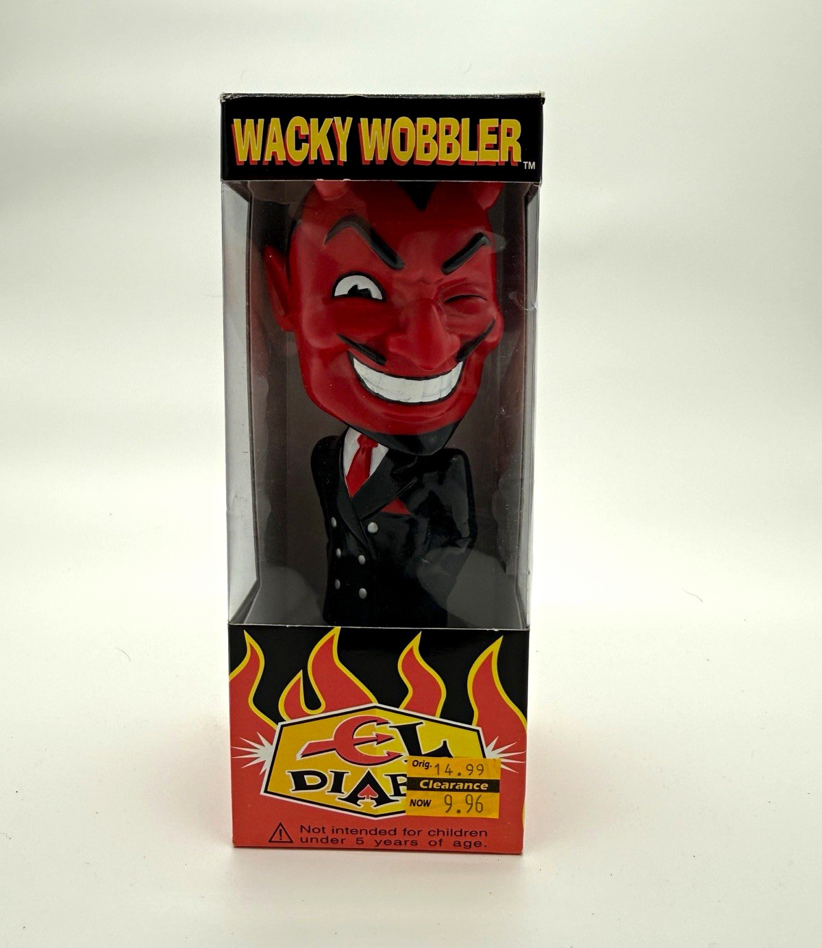 Vintage 2004 Funko Wacky Wobbler El Diablo Black Suit Bobblehead w/ Box