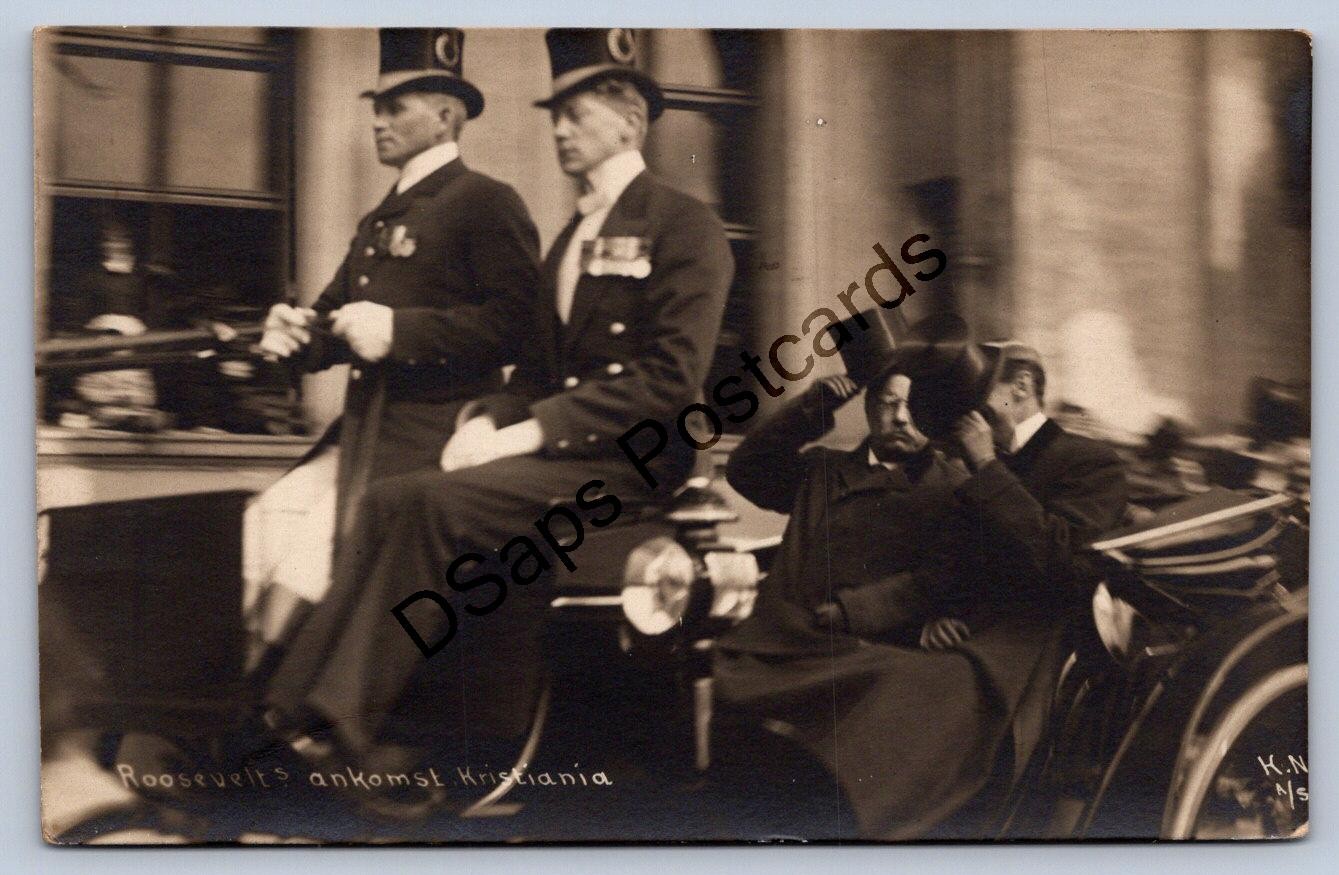 K69/ Interesting RPPC Postcard c1910 Norway President Teddy Roosevelt 362