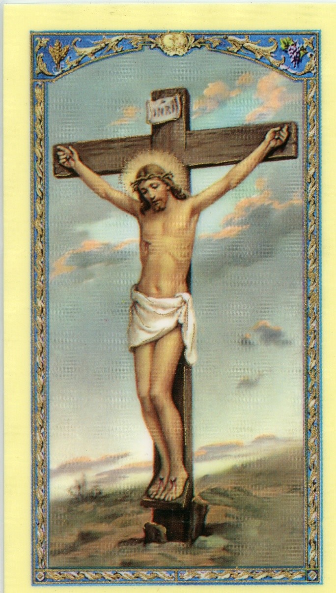 FIVE WOUNDS - Laminated  Holy Cards.  QUANTITY 25 CARDS