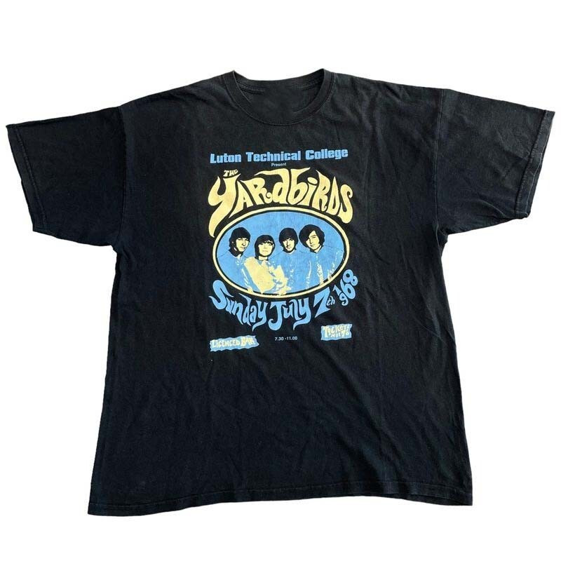 Rare The Yardbirds Band Music Gift Fan Black T- Shirt Full Size S-5XL BT293