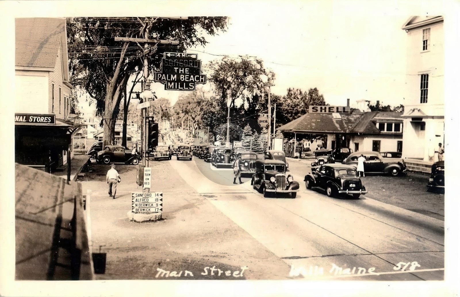 Wells ME Maine Main Street View 1941 RPPC Photo Postcard COPY Wells ME Maine Main Street View 1941 RPPC Photo Postcard COPY
