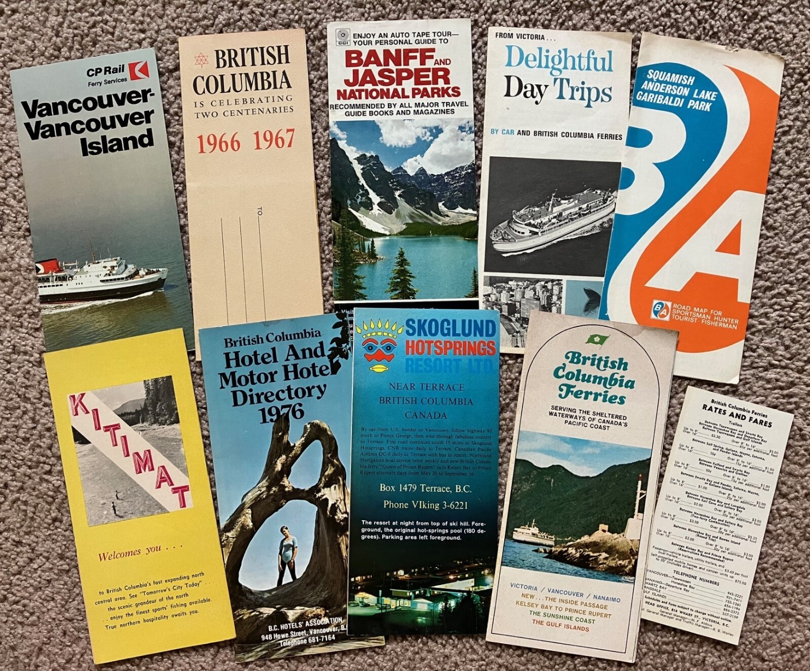 Vtg 1960's-70's Canada BC Travel Guides Vaca Brochure Lot of 10 Paper Ephemera 4