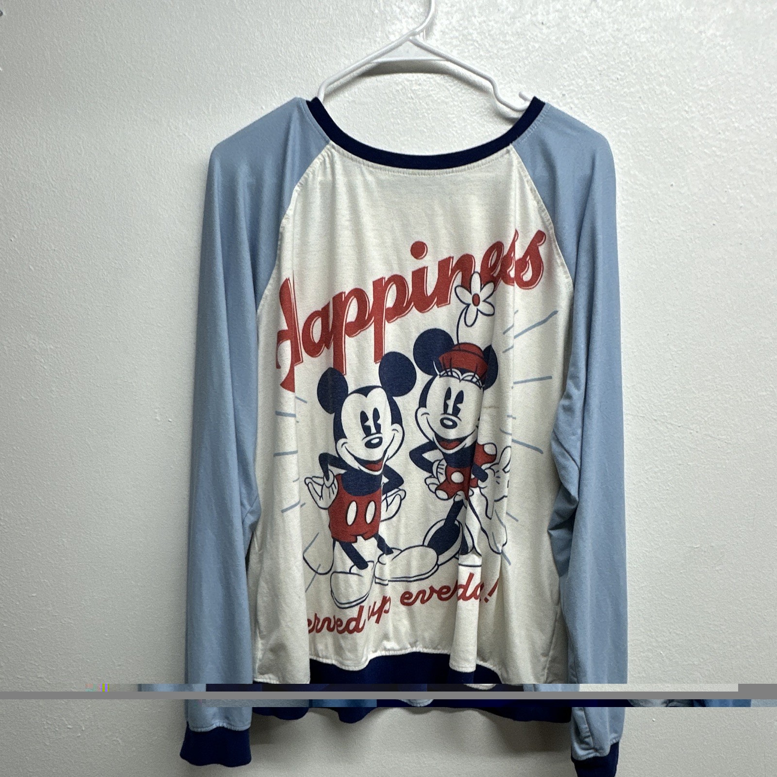 Disney Mickey and Minnie Mouse Adult T-Shirt 2xl  Lounge Casual Sleep Wear.