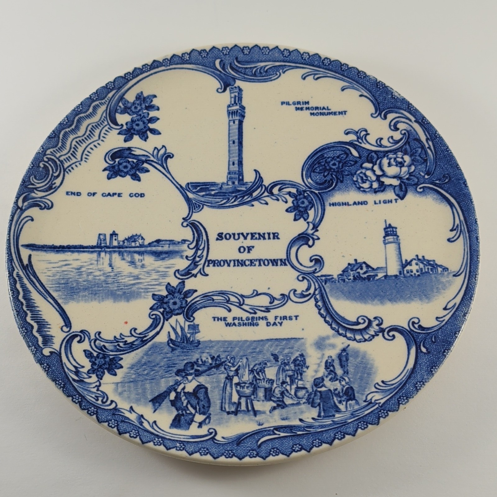 Vintage Adams Old English Staffordshire Ware Provincetown MA Souvenir Plate 8\