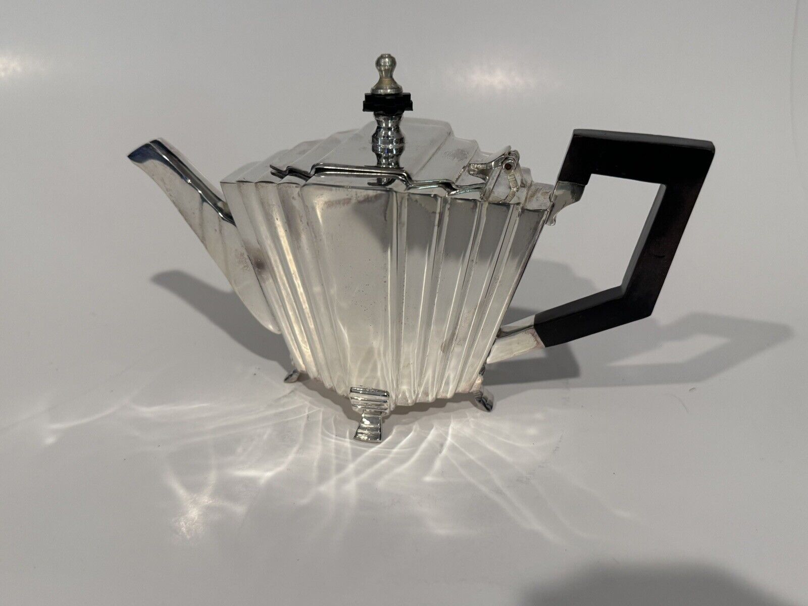 Vintage Art Deco Style Silver  Plated Teapot Coffee