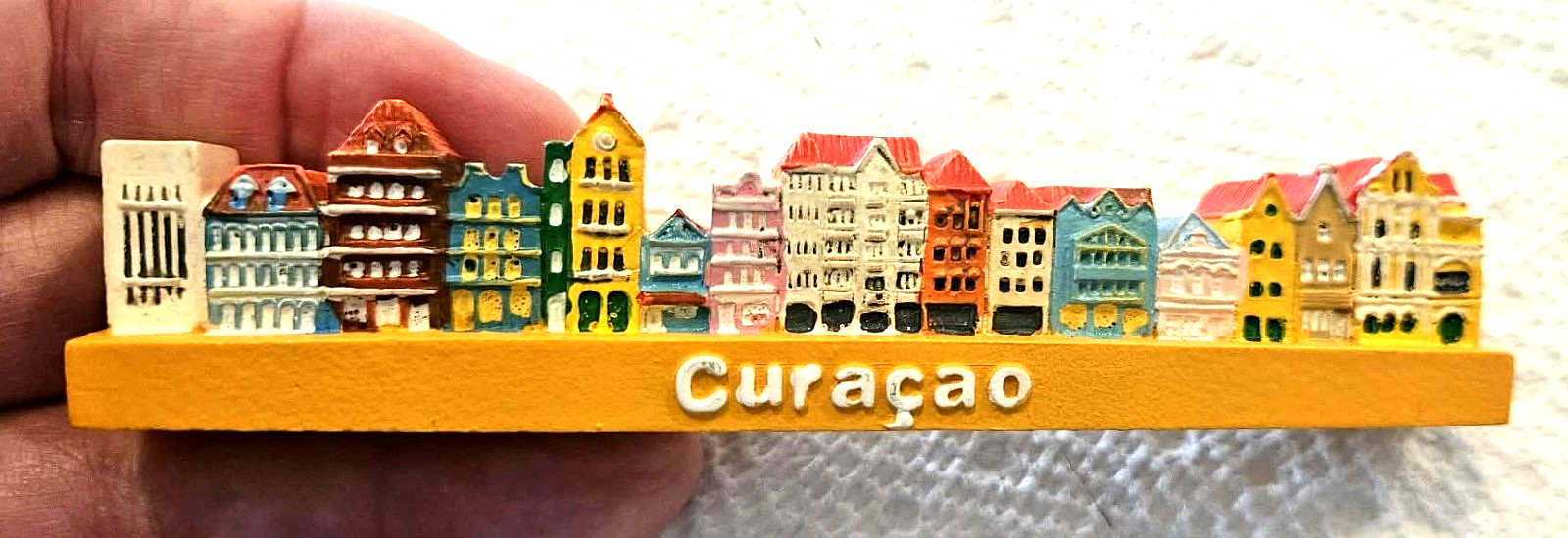 VINTAGE SOUVENIR MINIATURE MODEL BUILDING CURACAO CLASSIC SKYLINE RARE