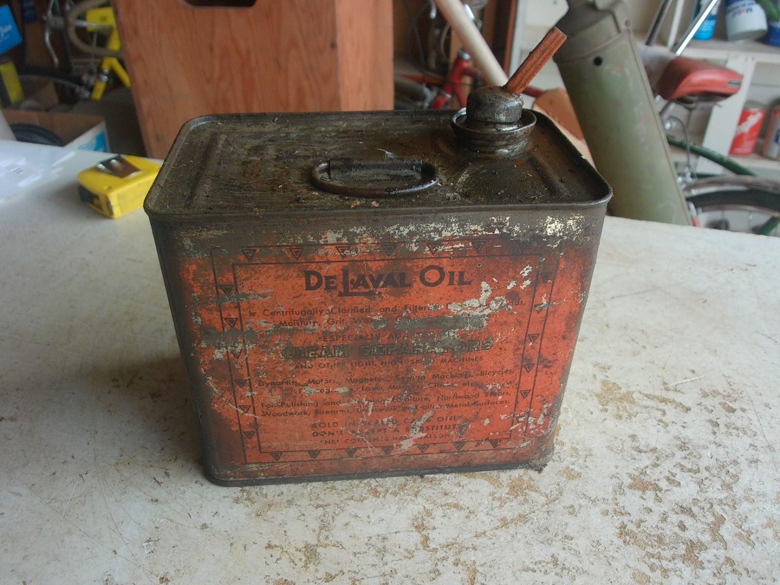 Vintage Half Gallon Delaval Oil Can Lot 26-50