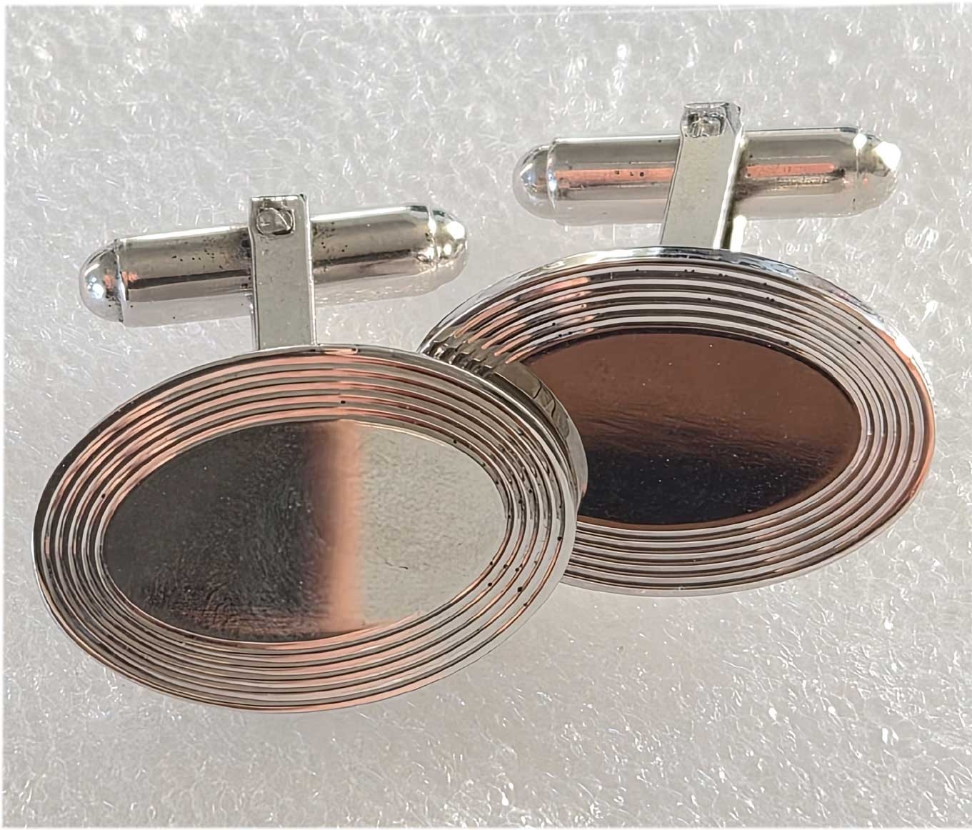 WEH Walter Hayward Cufflinks 925 Sterling Silver Oval Vintage Cuff Links WEH Walter Hayward Cufflinks 925 Sterling Silver Oval Vintage Cuff Links