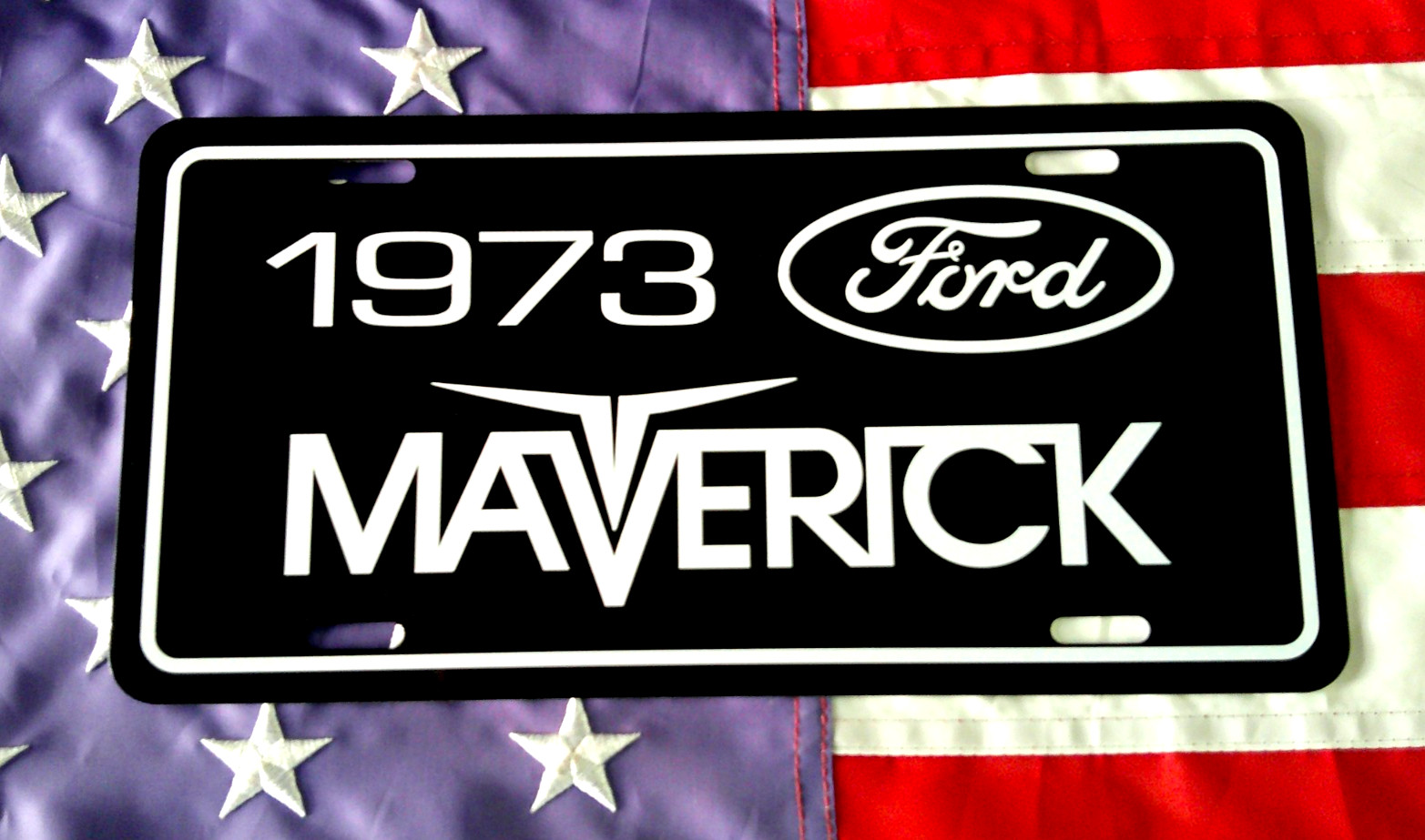 New 1973 Ford MAVERICK tag license plate \'73 Grabber 302 sub compact sprint