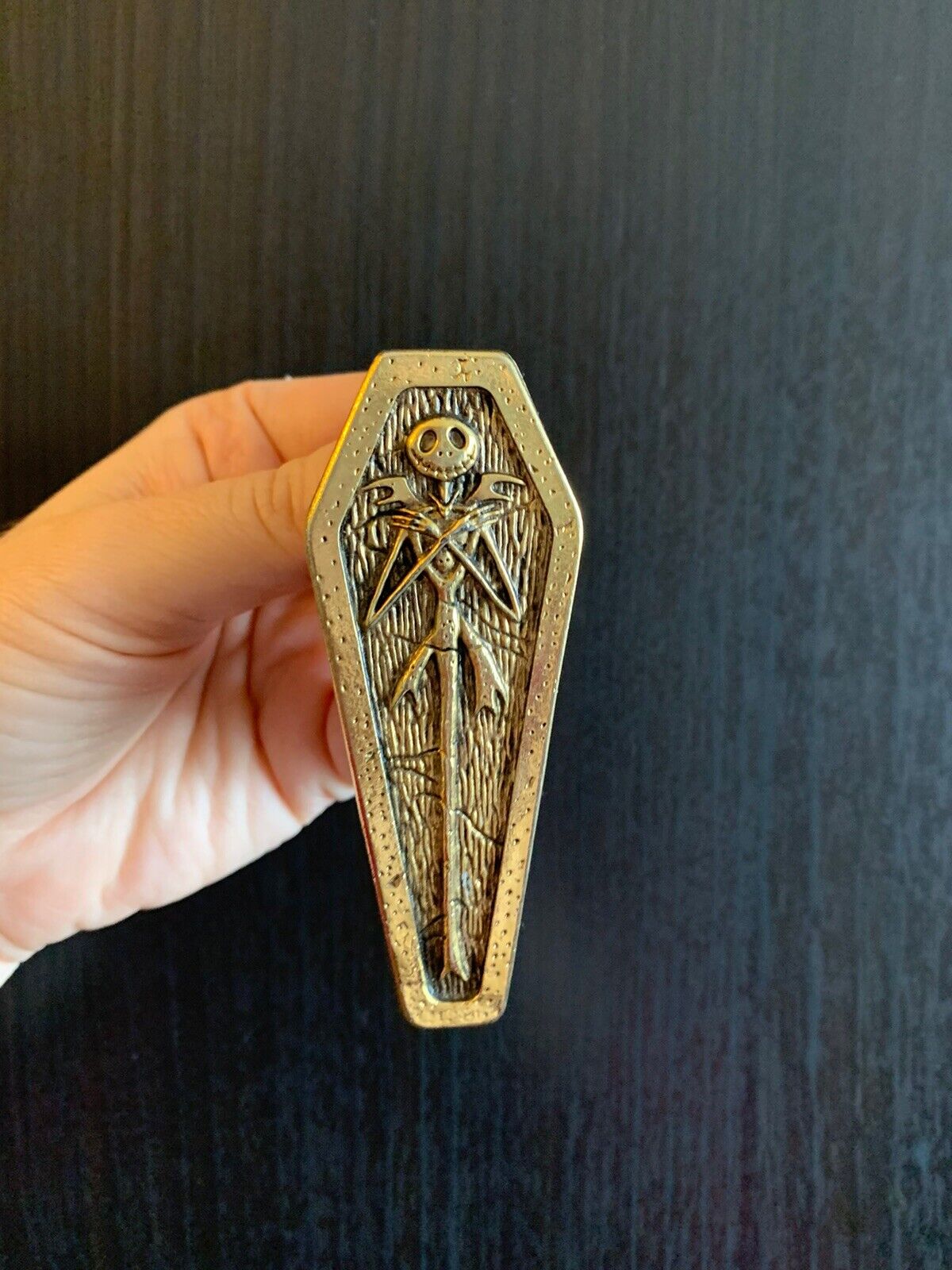 RARE- Jack Skellington coffin pin - Made By Touchstone Pictures Sega- See Descr.