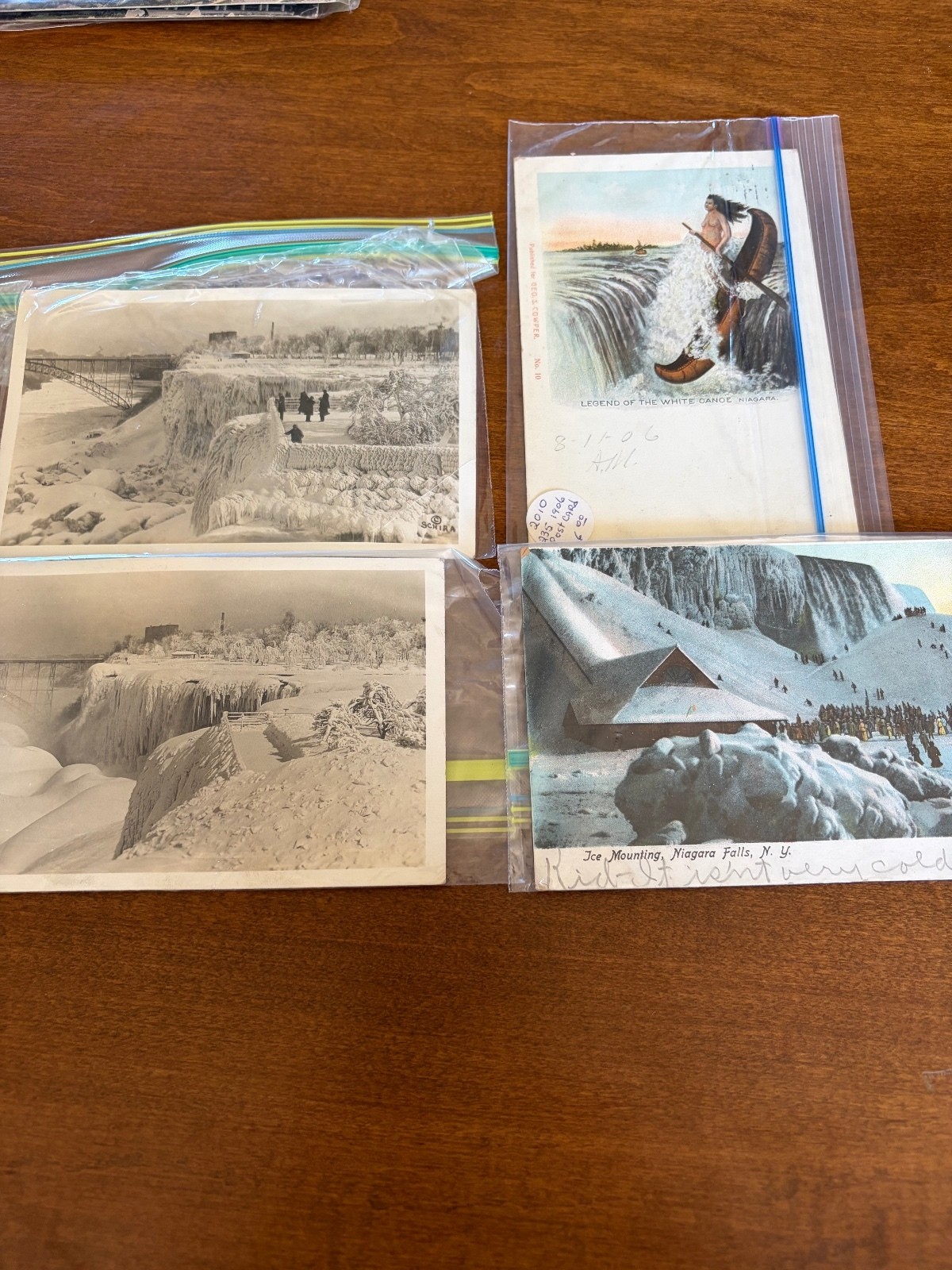 5 Antique Niagara Falls Postcards 1906 RPPC Schira Frozen Falls Ice Mountain