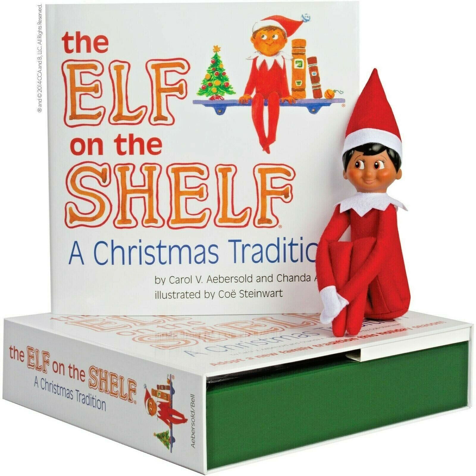 The Elf on the Shelf: A Christmas Tradition Girl Dark Tone - Includes Doll, Book