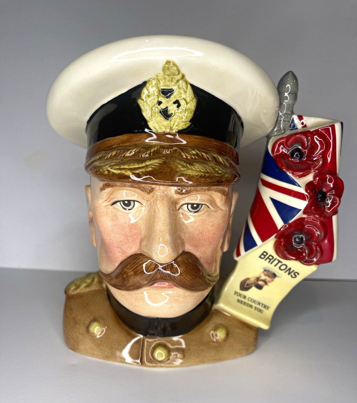 Royal Doulton Lord Kitchener Character Jug D7148 LE #198/1500 WWI Poster Handle