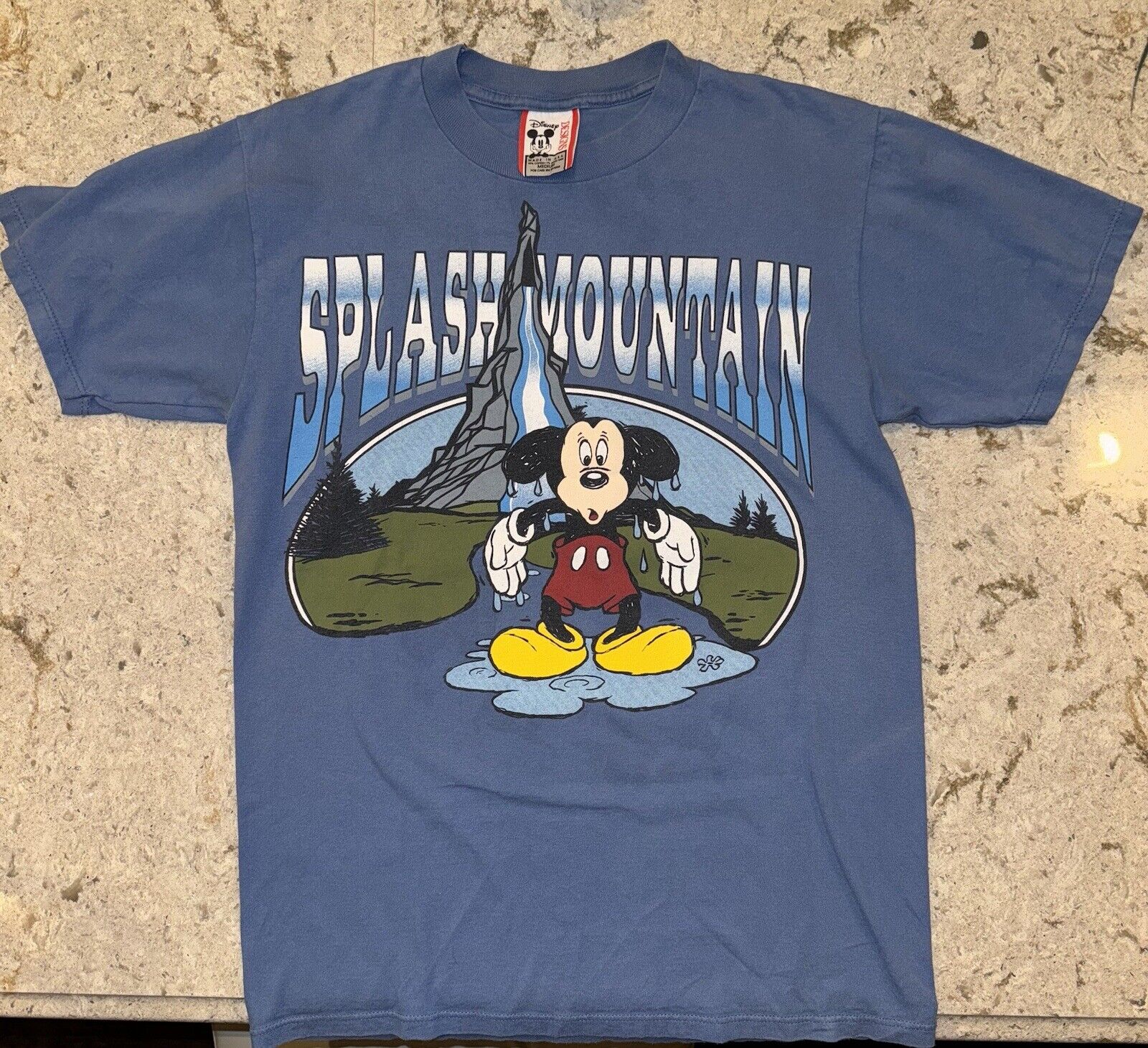 Vintage 1990s Disney Splash Mountain T-Shirt Size M Mickey Mouse Excellent Cond