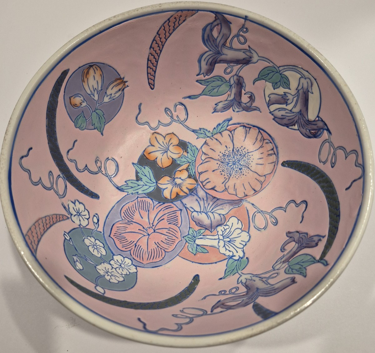 Vintage CPC Macau Pink Floral  PORCELAIN BOWL Bowl 8\
