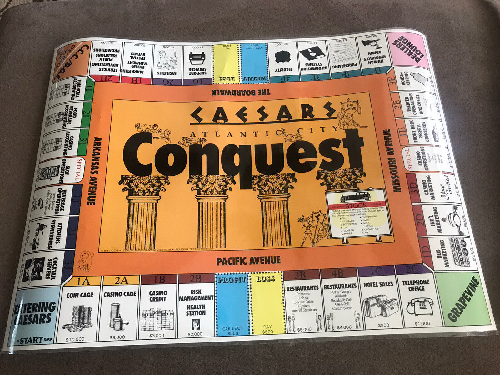 1985 Caesars Atlantic City NJ CONQUEST rare promitional corporate game
