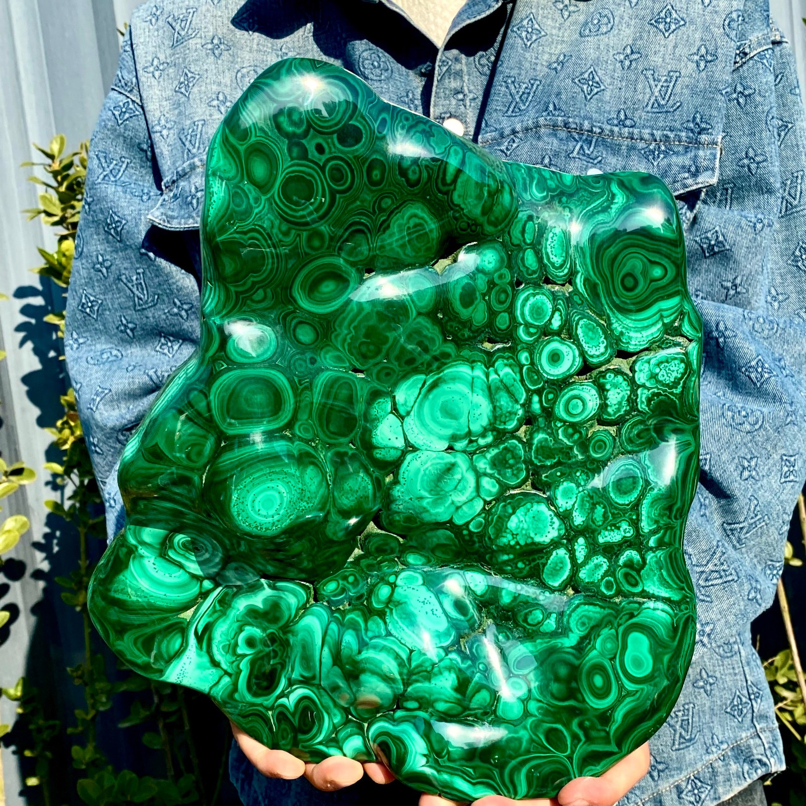 17.6LB Natural Polished Malachite Mineral freeform specimen Reiki Stone Healing