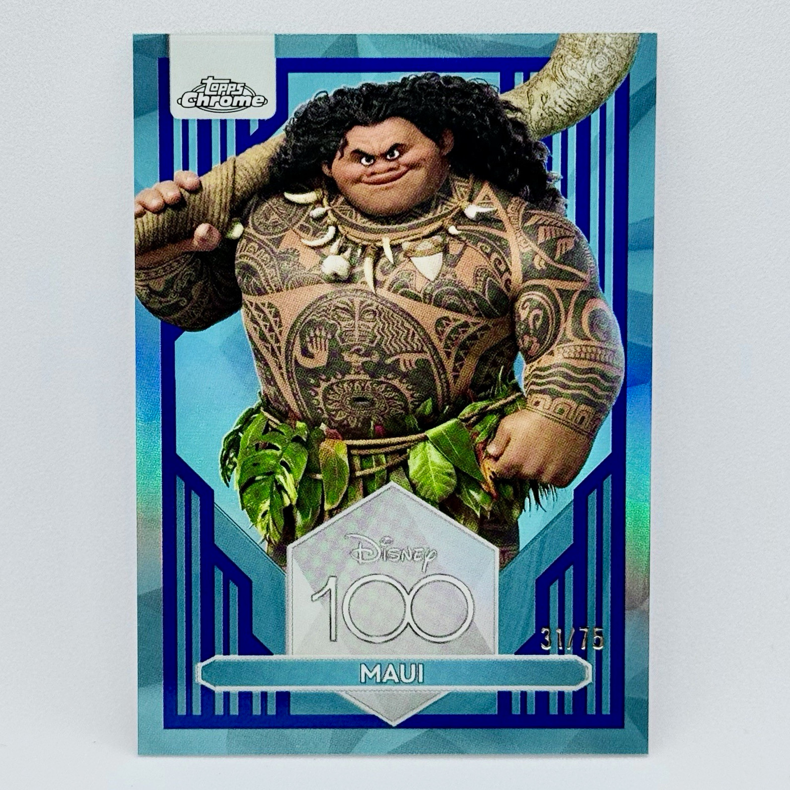 2023 Topps Chrome Disney 100 Maui #26 Dark & Light Blue /75