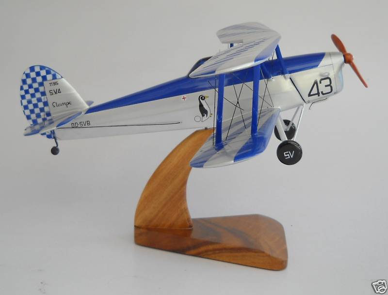 SV-4B Stampe-Vertongen SV4B Airplane Desk Wood Model Big New