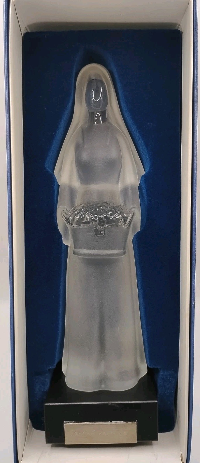 Vintage Cristallerie Zwiesel Frosted Glass Nun in original case -125th Sichel