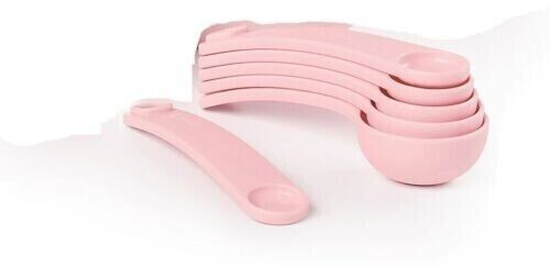 New Tupperware Snap Together MEASURING SPOONS - 6 Pc Set - Pink - BPA Free New Tupperware Snap Together MEASURING SPOONS - 6 Pc Set - Pink - BPA Free