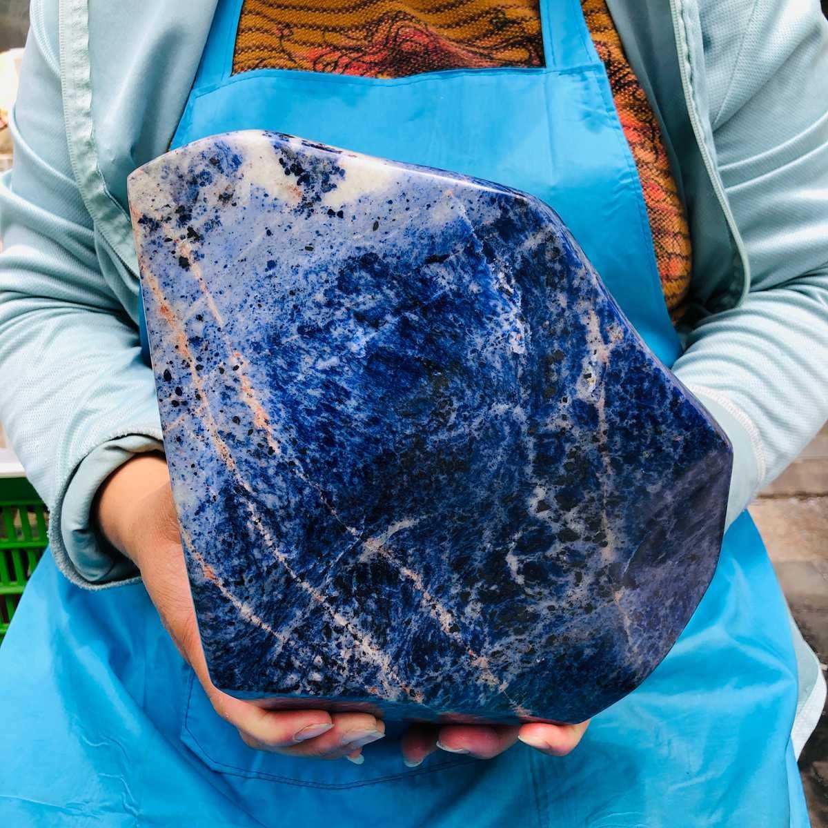 13.35LB Natural Beautiful Blue Vein Stone Crystal Mineral Specimen Healing 5896