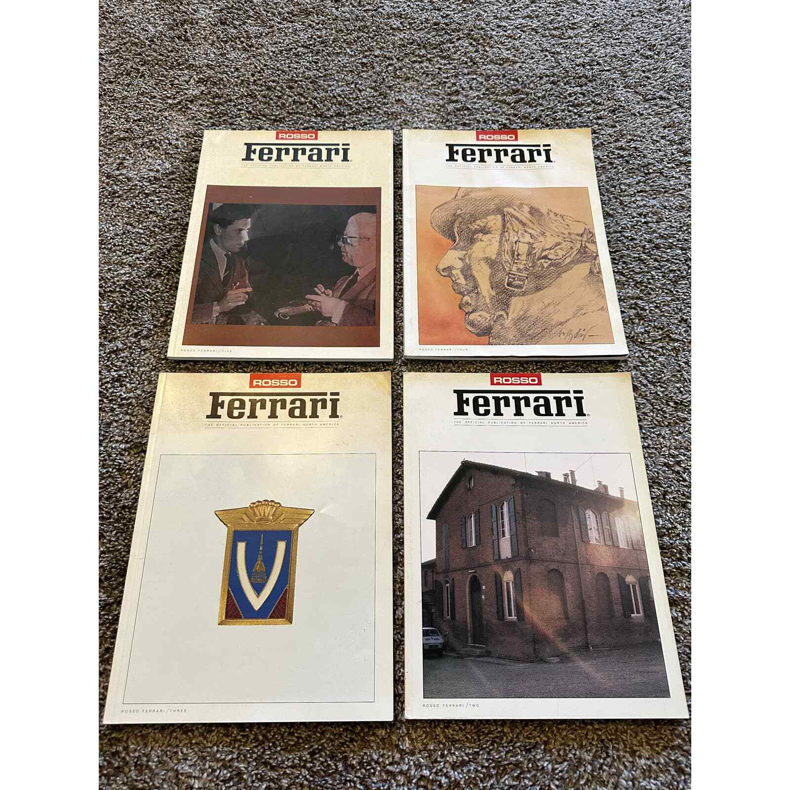 Vintage ROSSO Ferrari Magazine Collection issues 2-51990\'s (4 TOTAL)