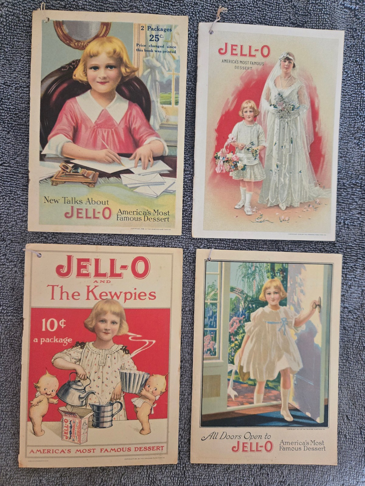 4 - VINTAGE JELL-O RECIPE BOOKS 1915-1918