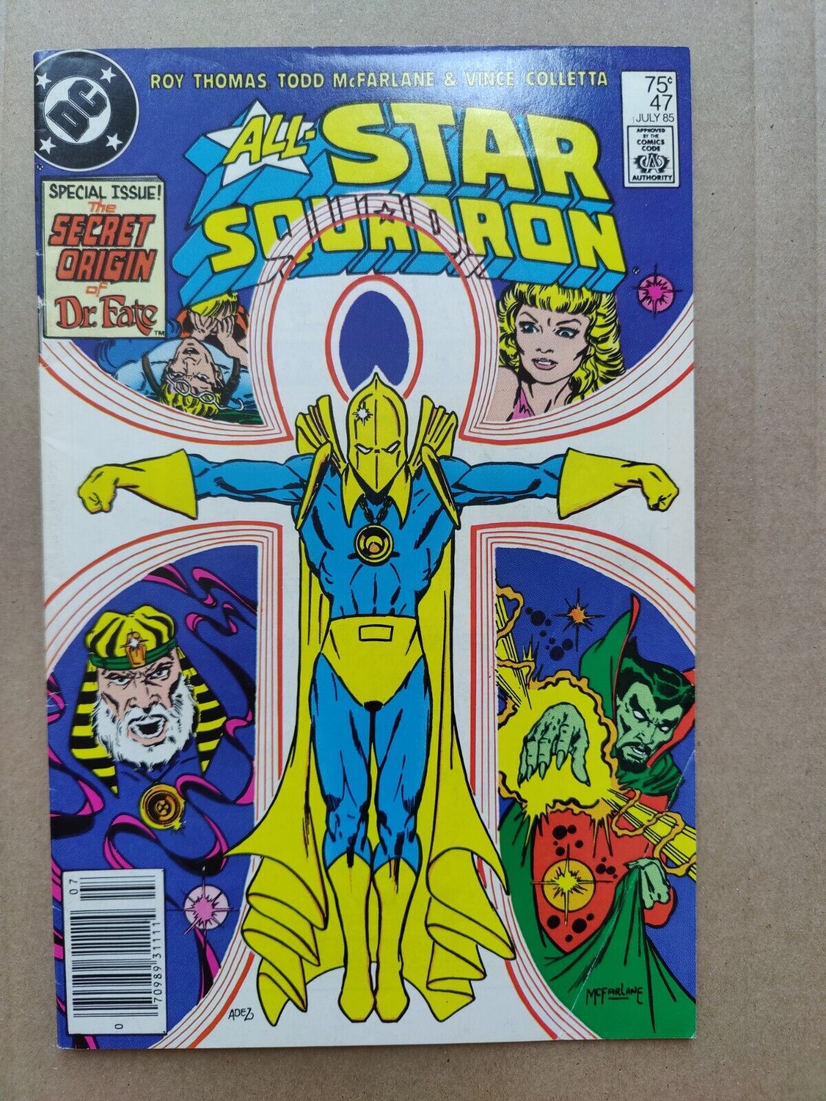 ALL STAR SQUADRON #47 Dr Fate Early Todd McFarlane Art 1985 Midgrade (2)