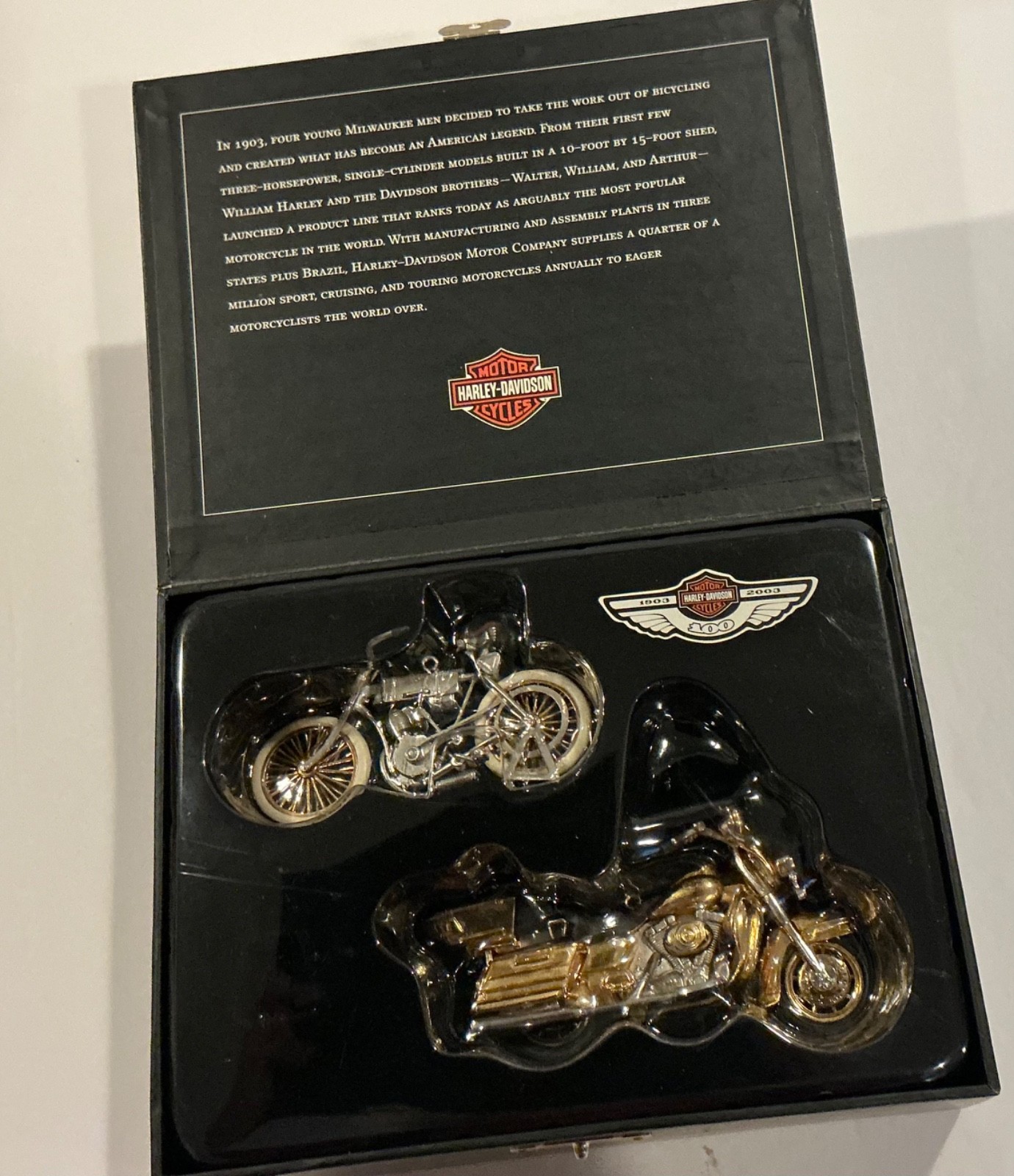 Hallmark Harley-Davidson 100th Anniversary Edition Set Of 2 Ornaments New In Box