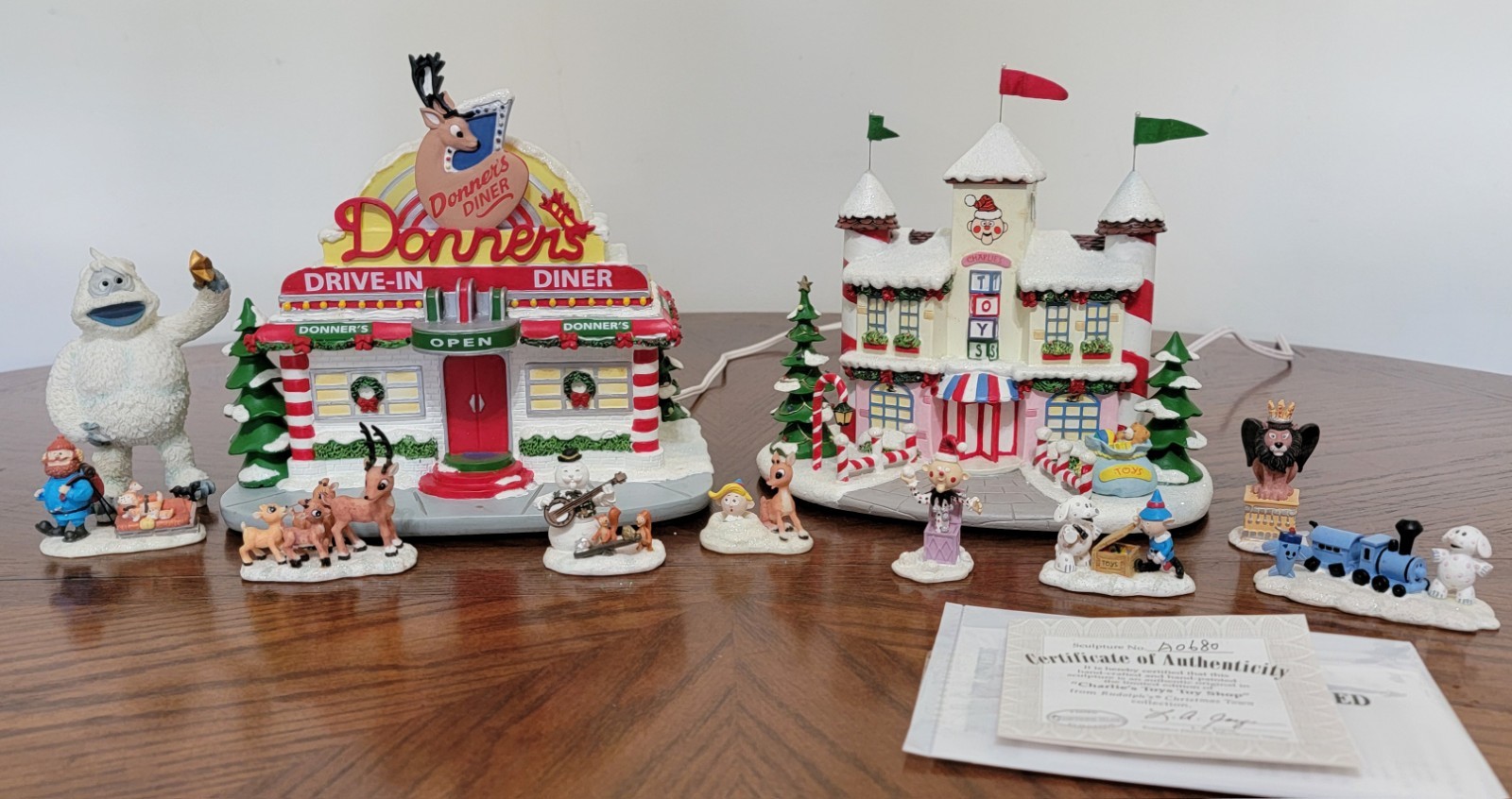 Vintage Hawthorne Collection Rudolph Village 11pc. Bundle Set
