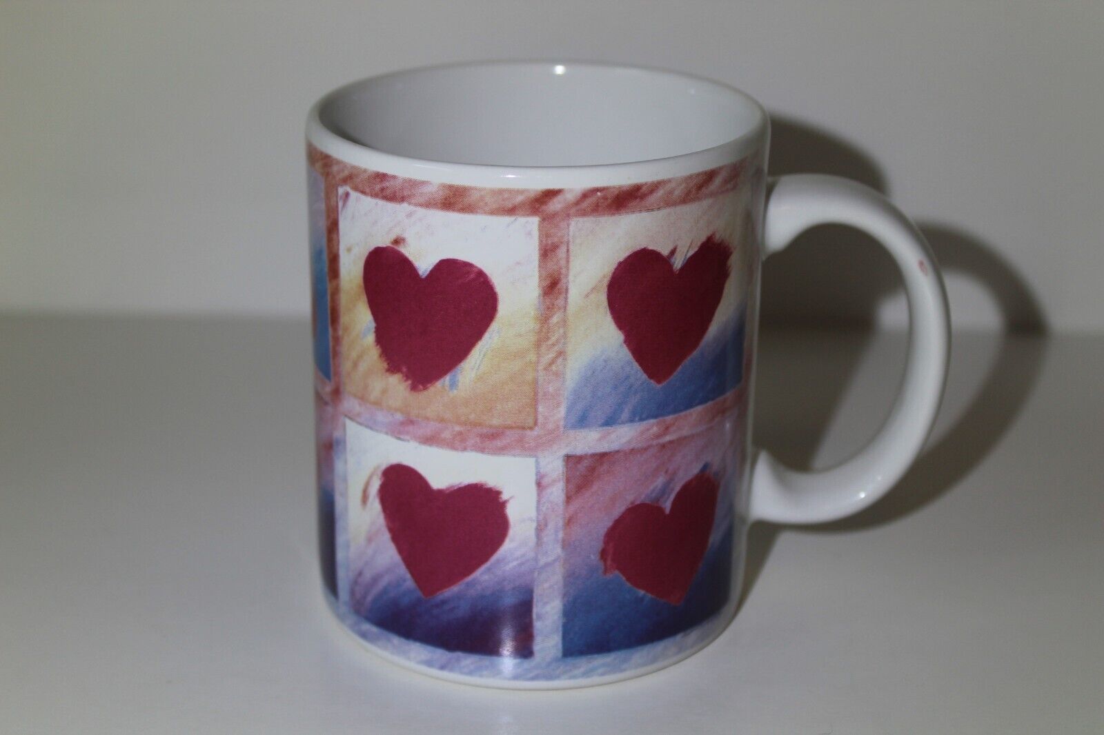 Vintage Otagiri Carlos Sanchez Hearts 10 oz Ceramic Coffee Mug