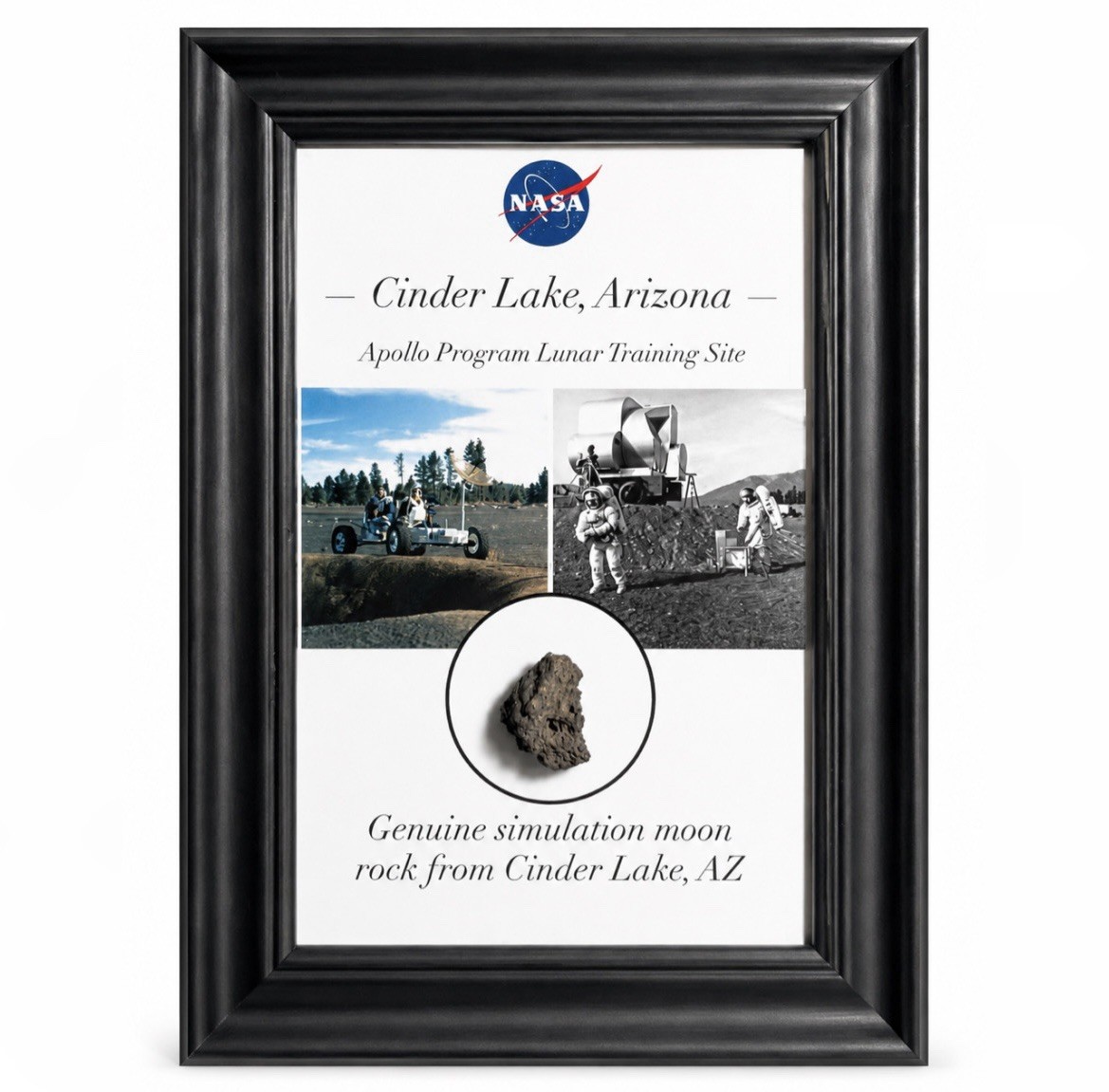 Genuine NASA Artifact from APOLLO Lunar Training Site | Cinder Lake, AZ | 5x7 in