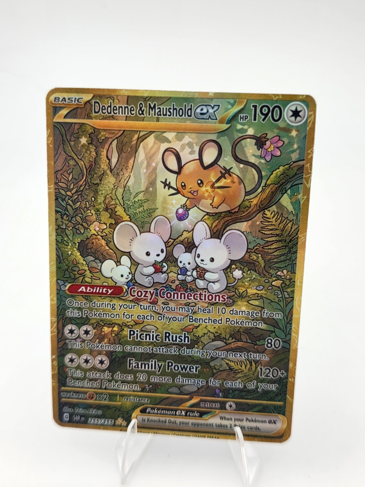 CUSTOM FAN ART Dedenne Maushold Holo Card
