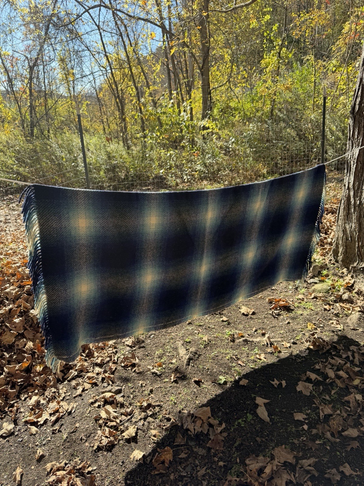 VTG Connemara Rug Blanket IRELAND Stunning Blue Plaid Wool VTG Connemara Rug Blanket IRELAND Stunning Blue Plaid Wool