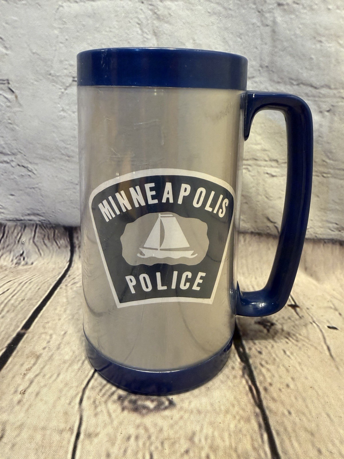 Vintage Minneapolis Police Department Mug 1989 Plastic Thermo Serv USA