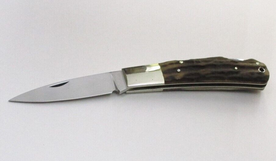 Yasuhiro Fujimoto Custom Knife Horn Type ATS-34 Stag