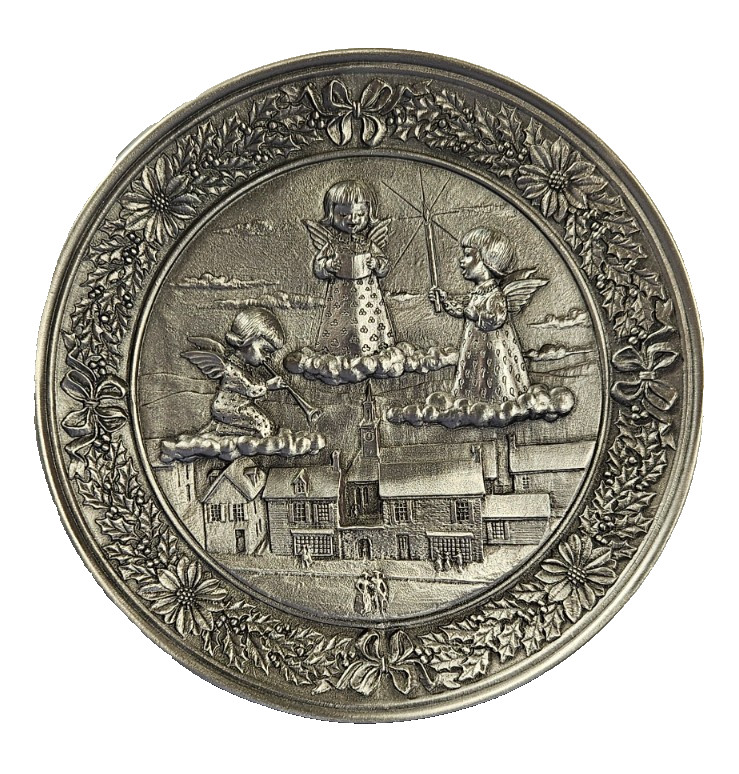 1981 Hudson Pewter Christmas Plate 6\