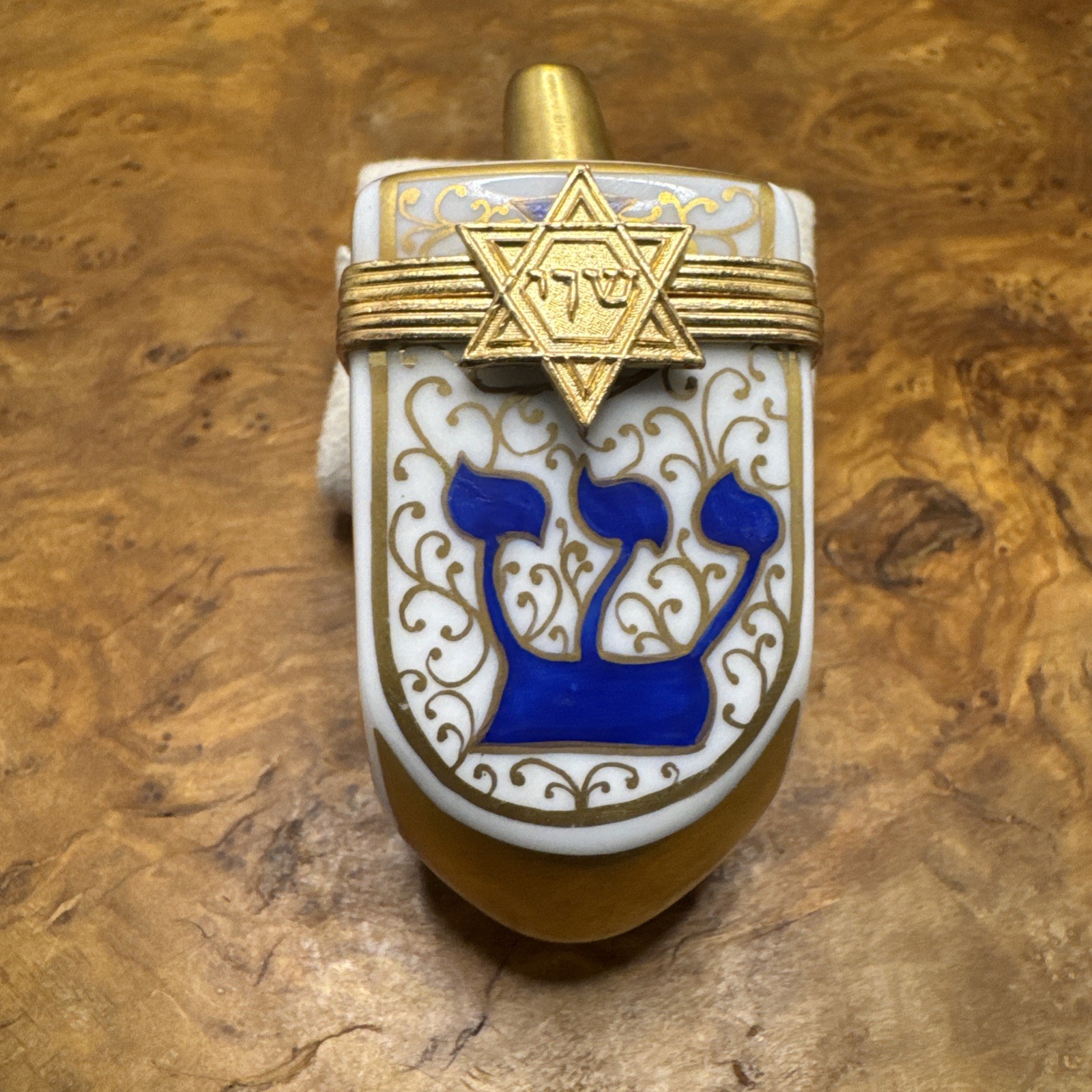New Sinclair Gold Dreidel Limoges Limited Edition Trinket Box No 66/750 (S)