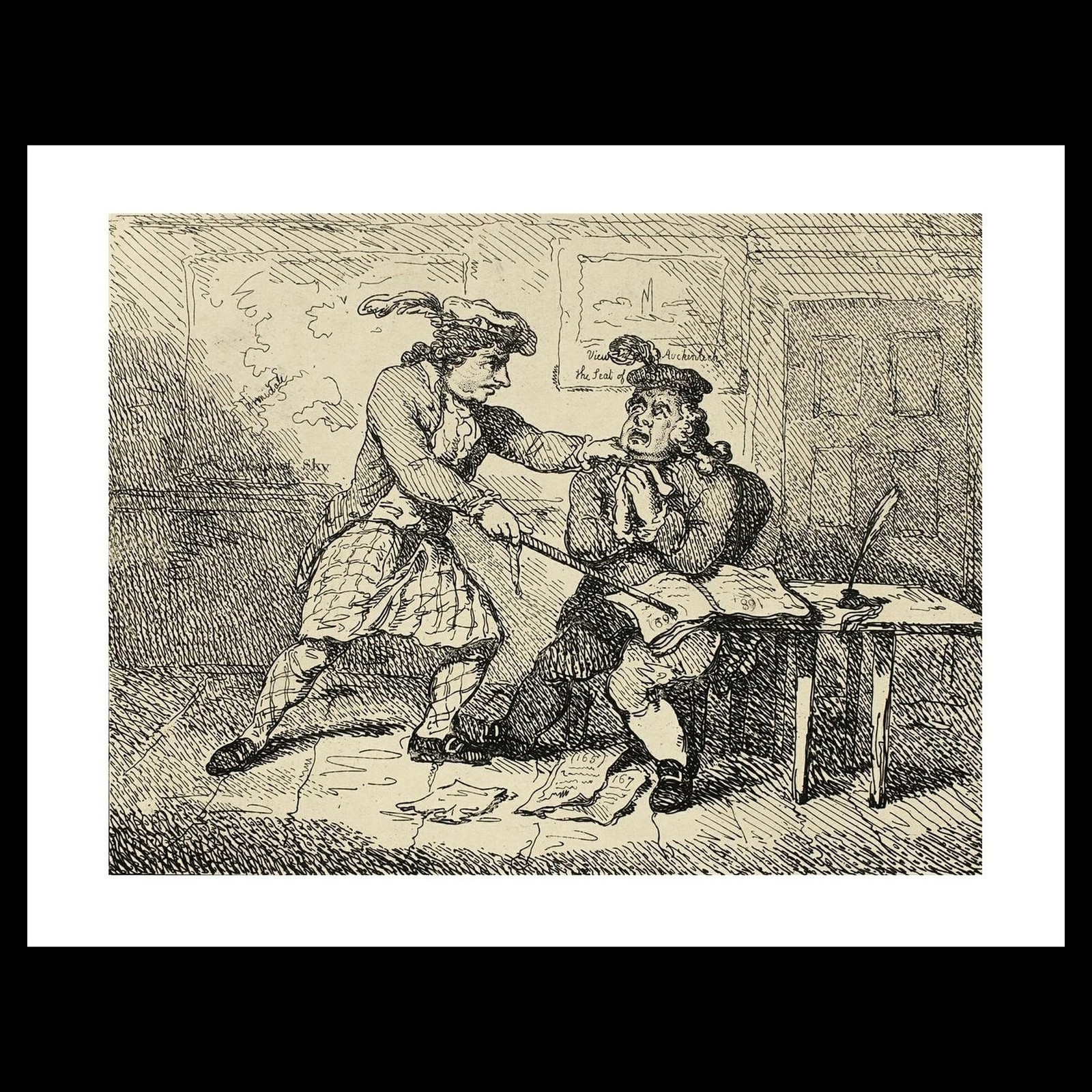 Thomas Rowlandson - Revising for the Second Edition, from Boswell's Tour of the