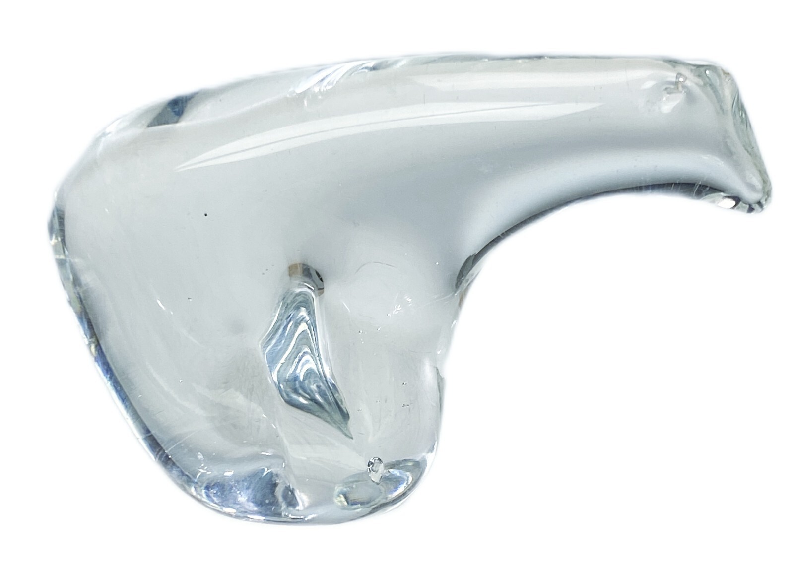 Modern Crystal Polar Bear Paperweight Figurine Glassworks As Is
