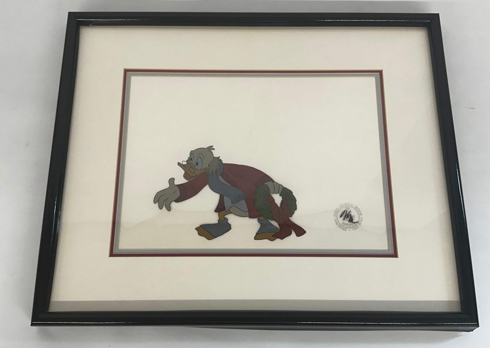 Original Disney Mickey's Christmas Carol Scrooge McDuck Production Animation Cel