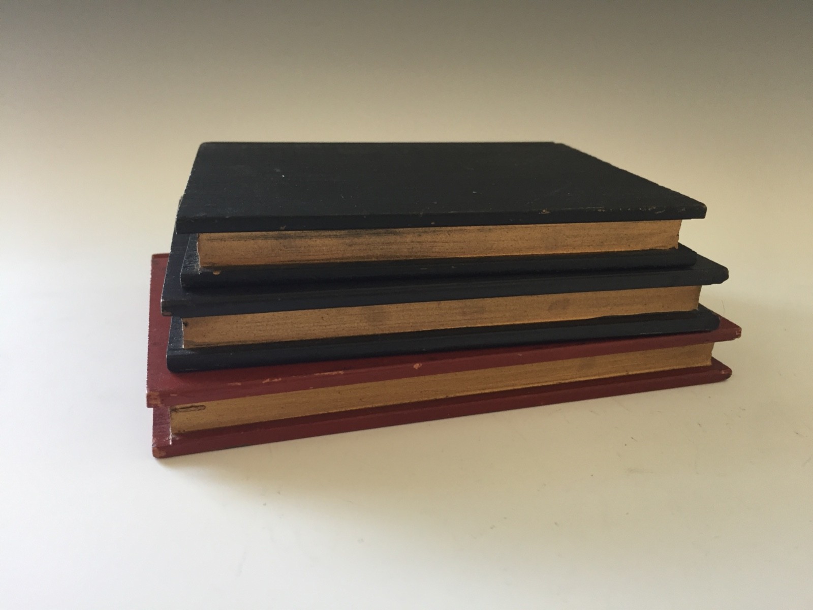 Vintage Handmade Wooden Books 3-Small Pre-Owned Great condition