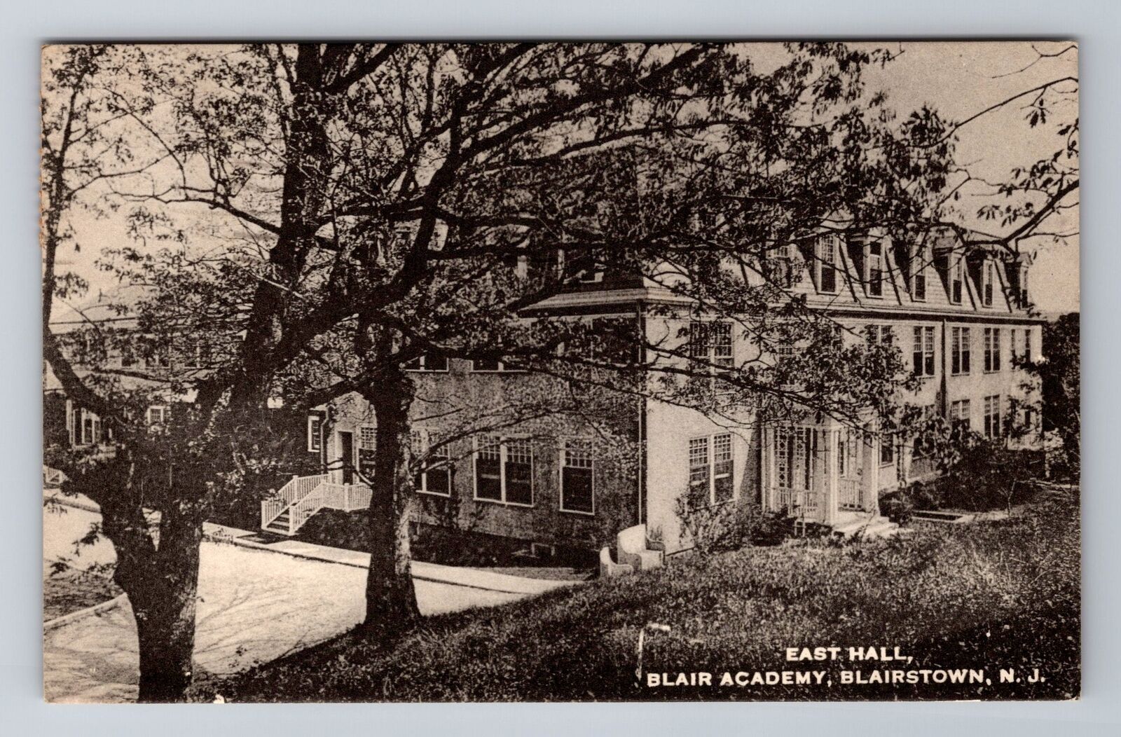 Blairstown NJ-New Jersey, East Hill, Blair Academy, Vintage c1956 Postcard
