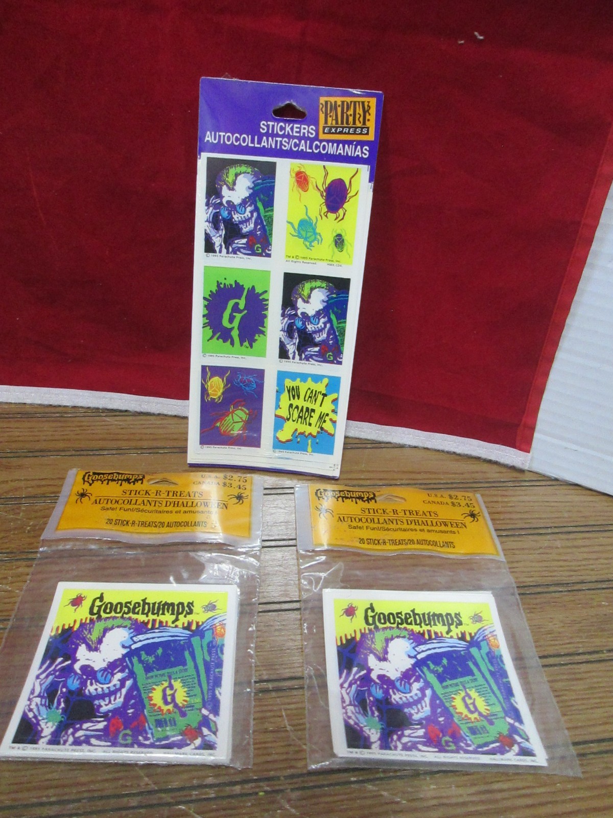 Vtg Goosebumps Halloween Stickers Lot of 50+ 1995 Hallmark NOS Sealed HTF