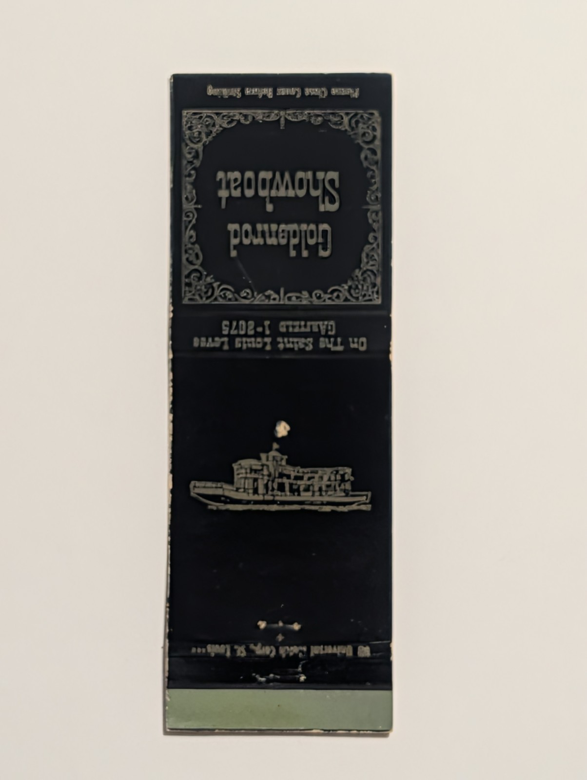 vintage Goldenrod Showboat match cover st. Louis Missouri 